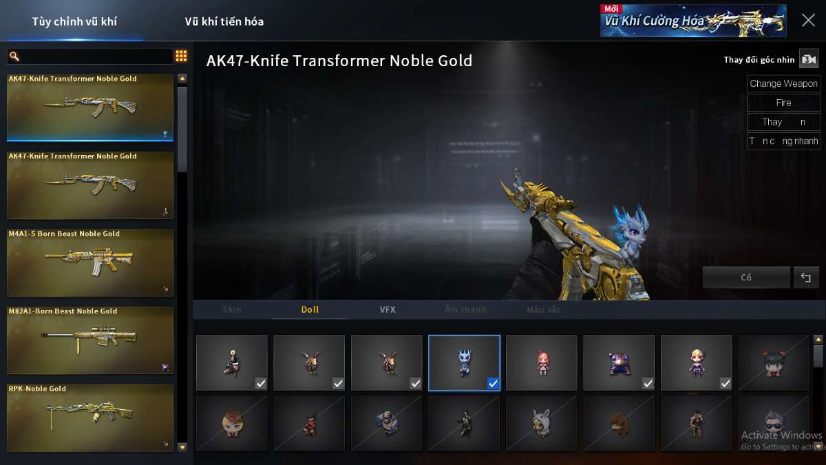 shop acc cf uy tin gia re